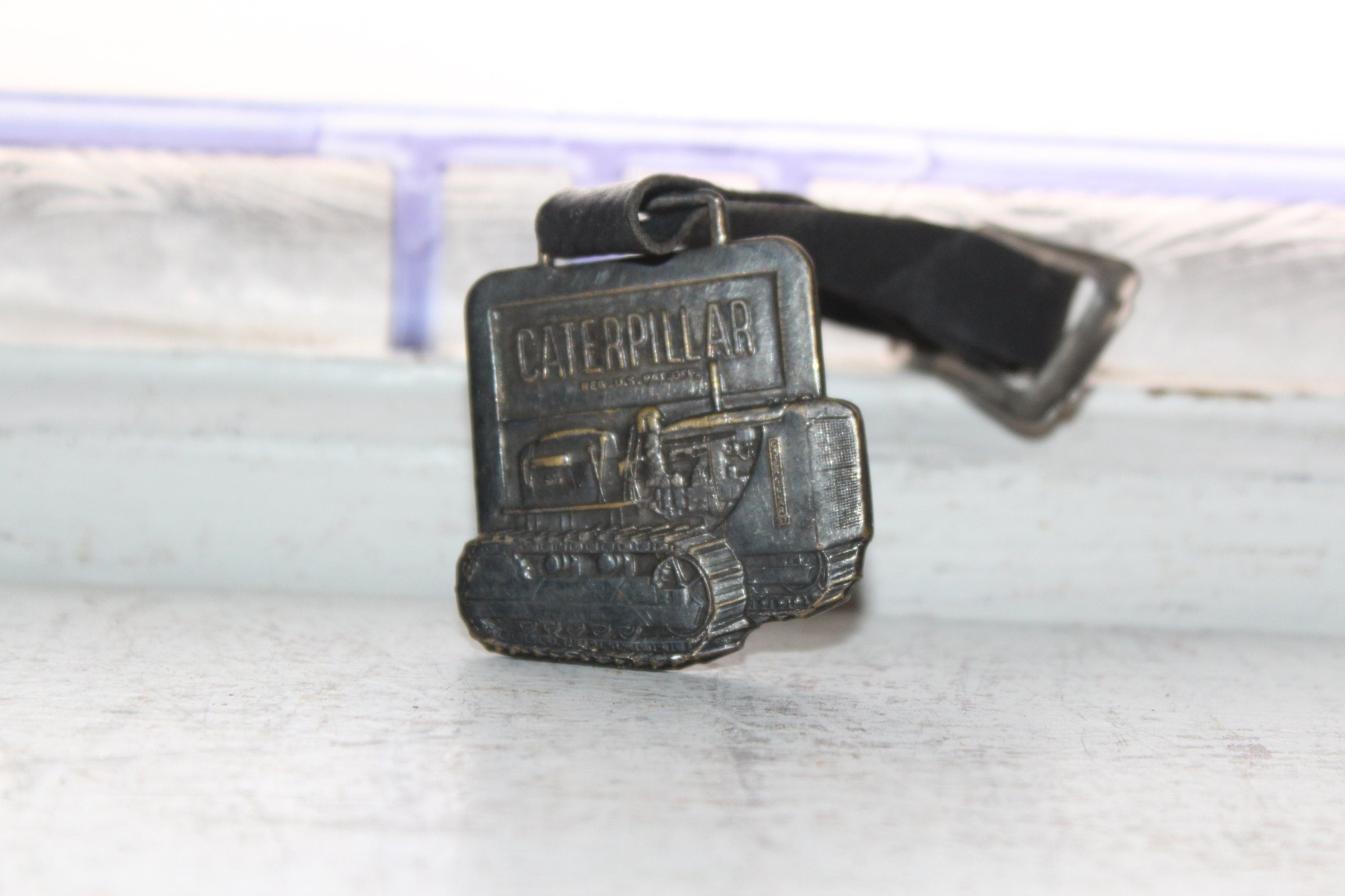 Vintage Caterpillar Pocket Watch Fob Ohio Machinery Company
