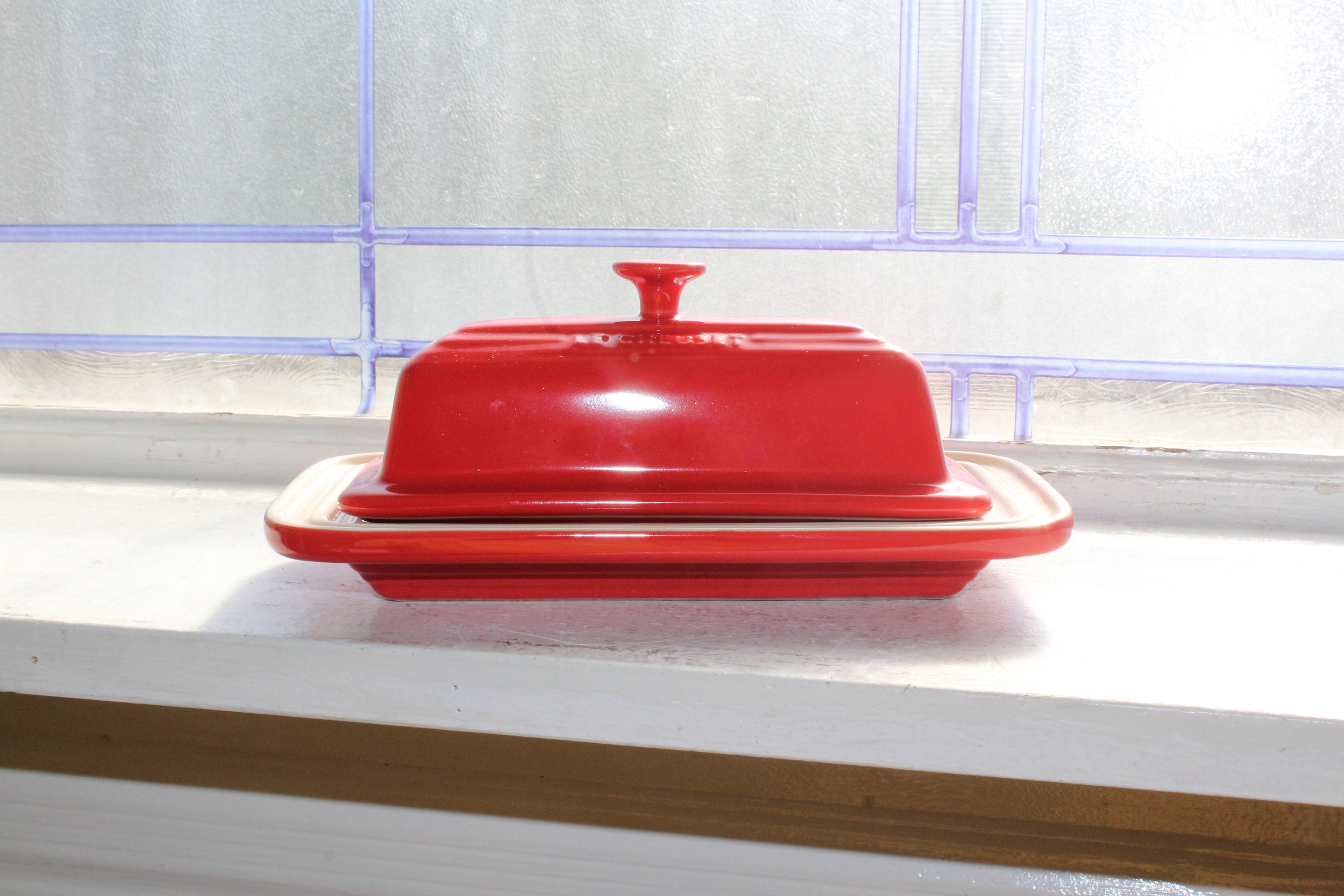 Red Le Creuset Stoneware Butter Dish 1123