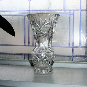 Large Vintage Cut Crystal Vase