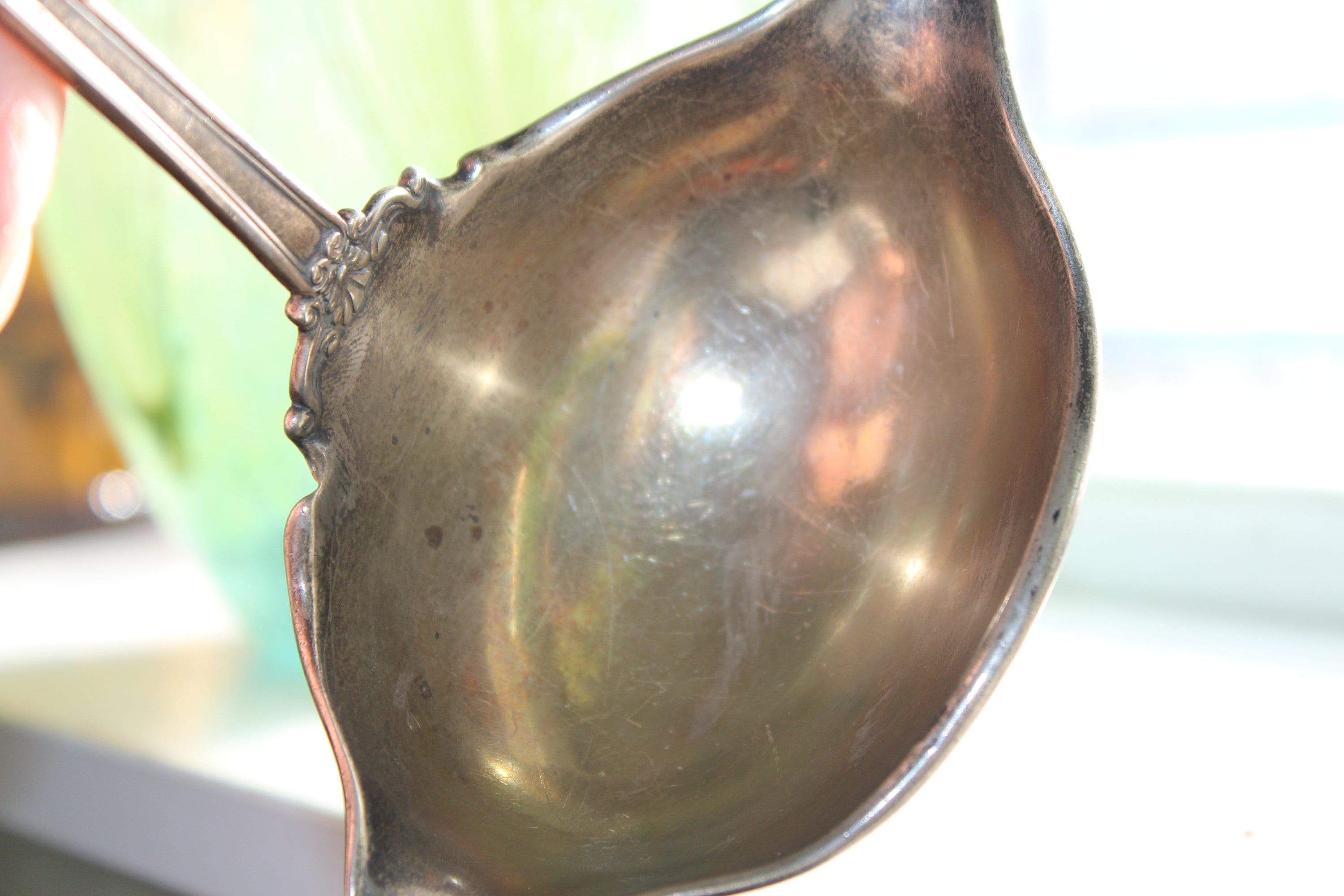 Antique Sterling Silver Punch Ladle 19th Century Victorian