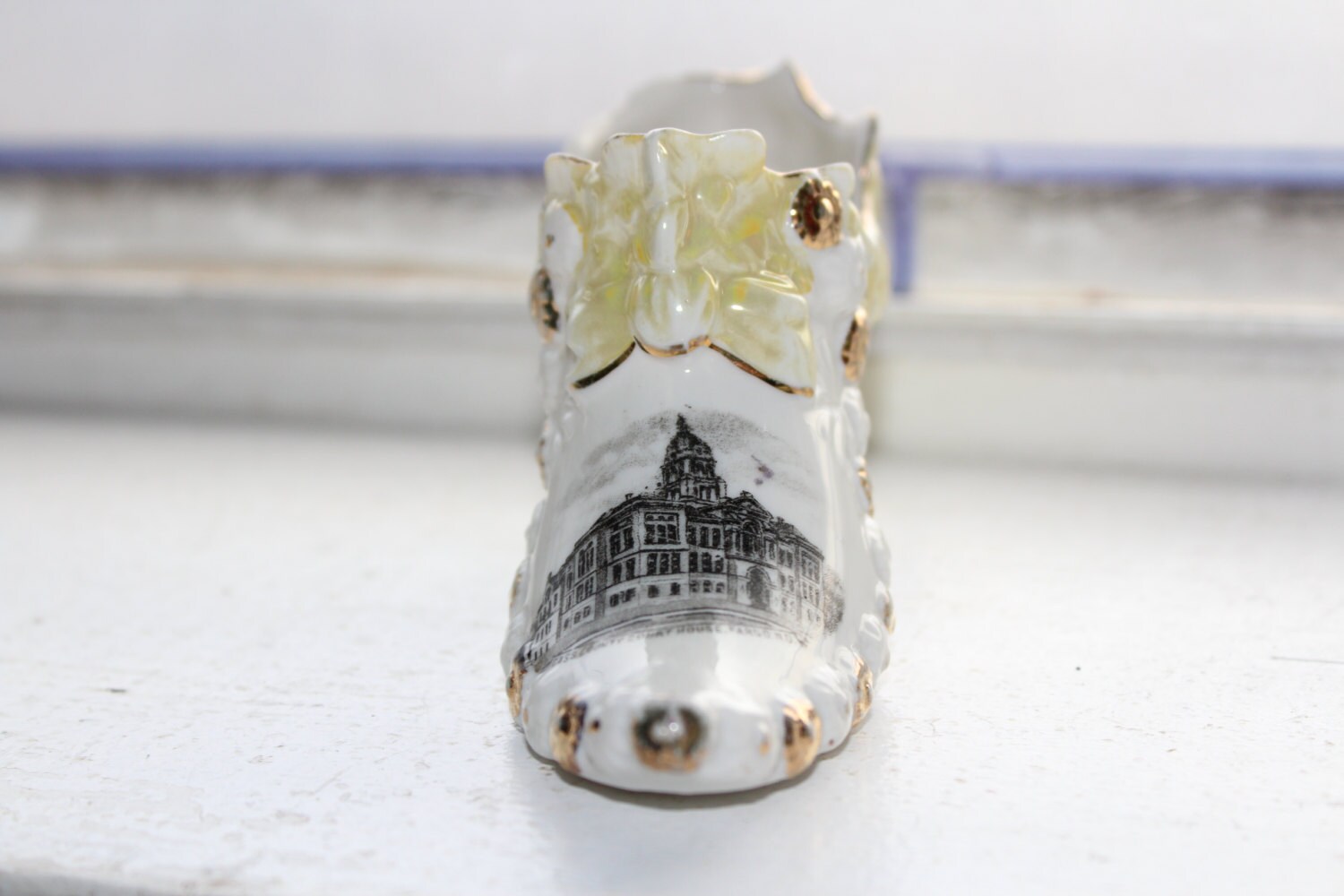 Antique Porcelain Shoe Souvenir Fargo North Dakota