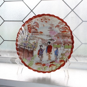 Antique Japanese Geisha Ware Porcelain Plate