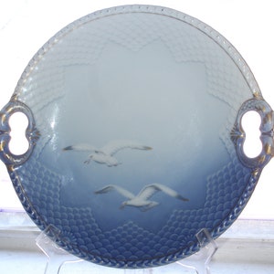 Vintage Bing and Grondahl Seagull Cake Serving Plate with Handles 304