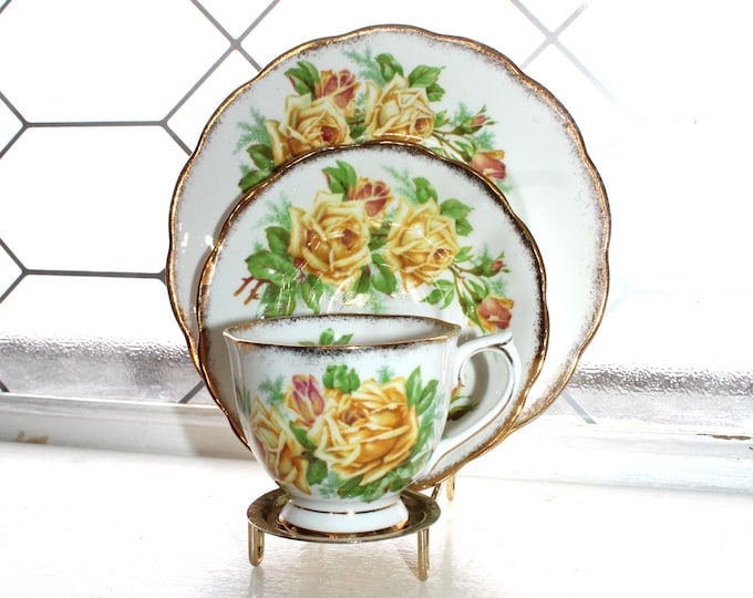 Vintage Royal Albert Tea Rose Cup Saucer and Plate