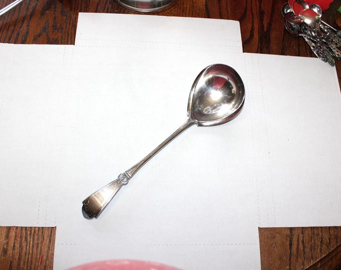 Antique 1847 Rogers Bros Princess Silverplate Punch or Soup Ladle 19th Century