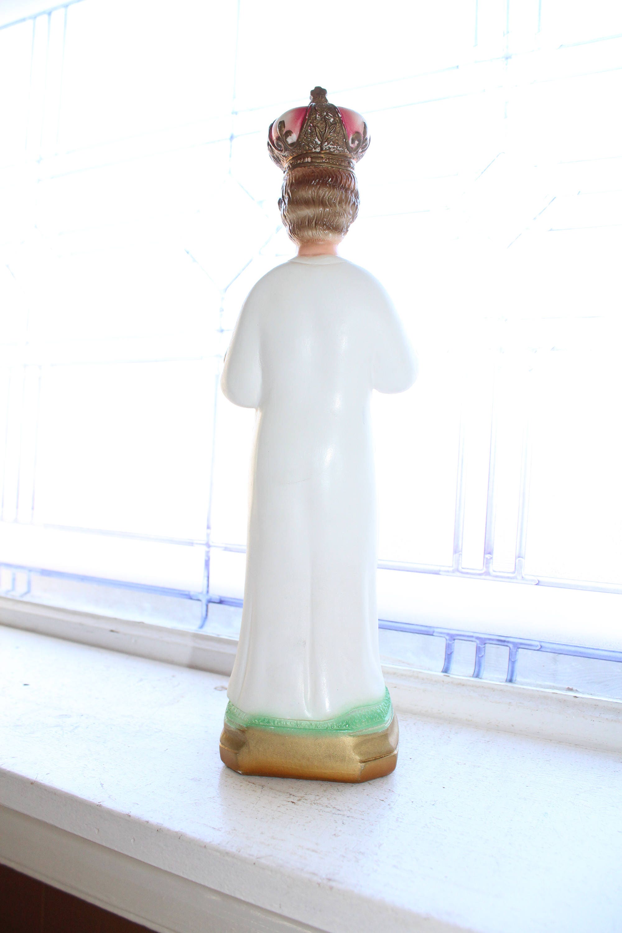 Infant of Prague Vintage Plaster Statue Religious Icon