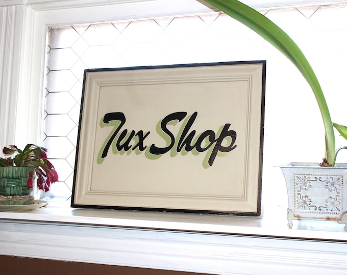 Vintage Wooden Fargo Department Store Sign Tux Shop 1950s