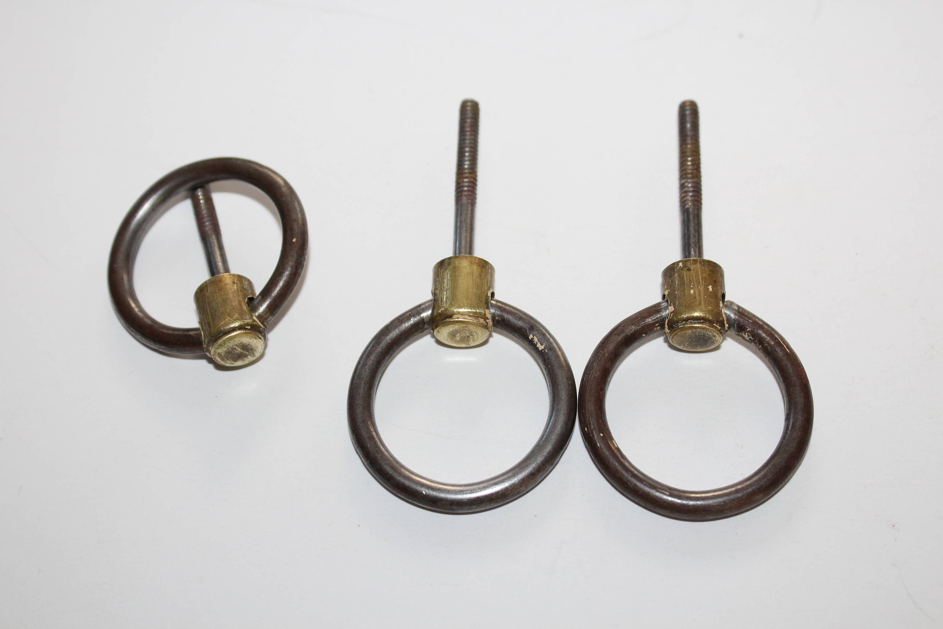 3 Vintage Drawer Ring Pulls