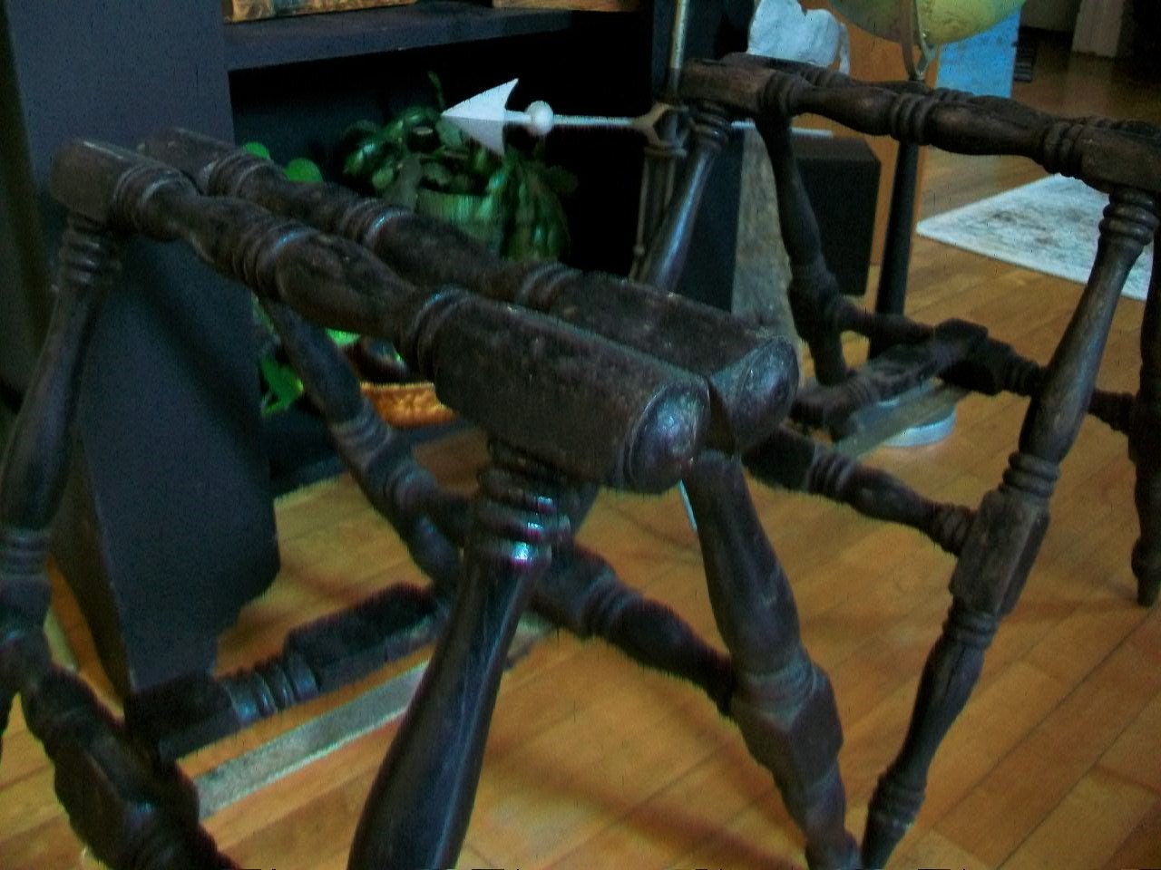 Victorian Coffin Stands Pair Antique 19th Century Funeral Casket Stand