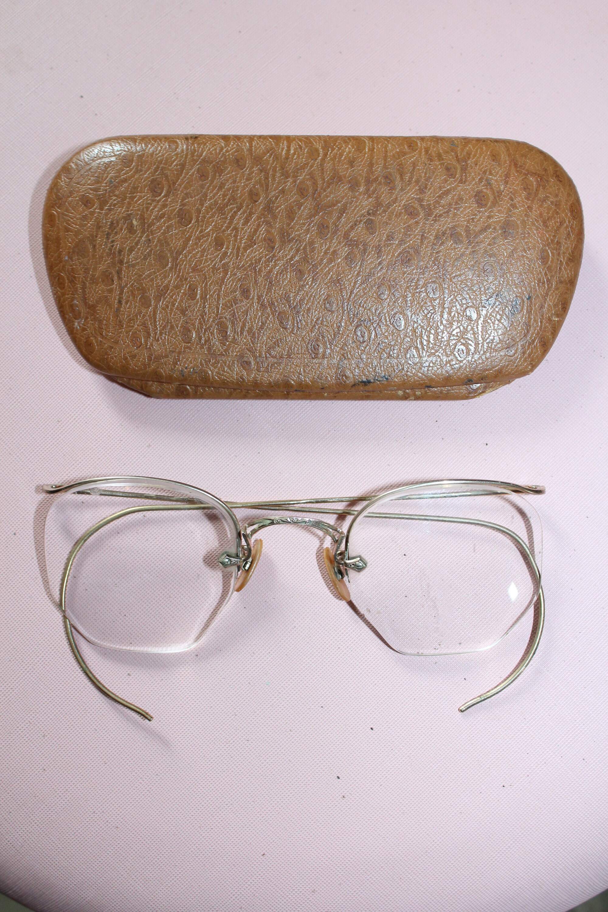 Antique Eye Glasses with Case 12 Karat Gold Filled American Optical Frames