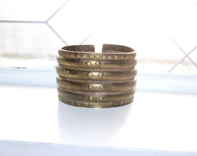 Antique African Bronze Currency Bracelet Fulani Nigeria