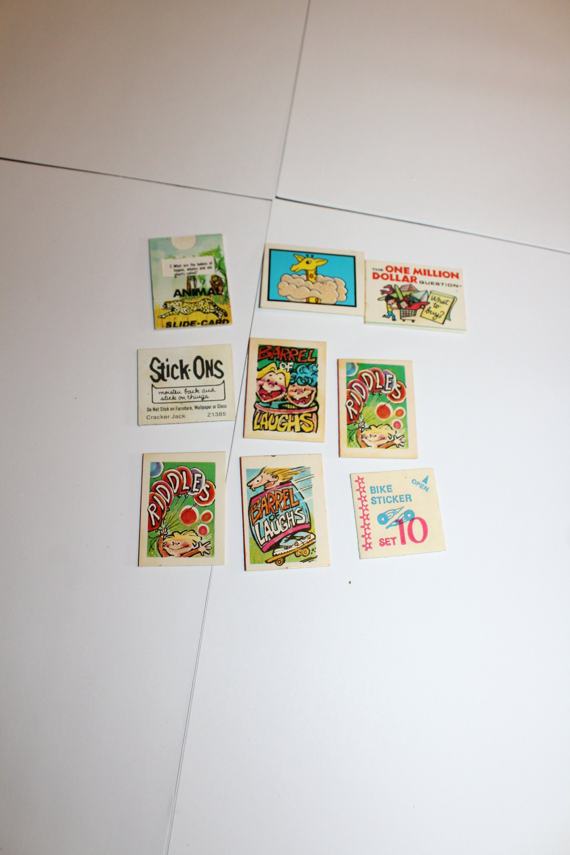 9 Vintage 1970s Cracker Jack Asst. Toy Premium Prizes