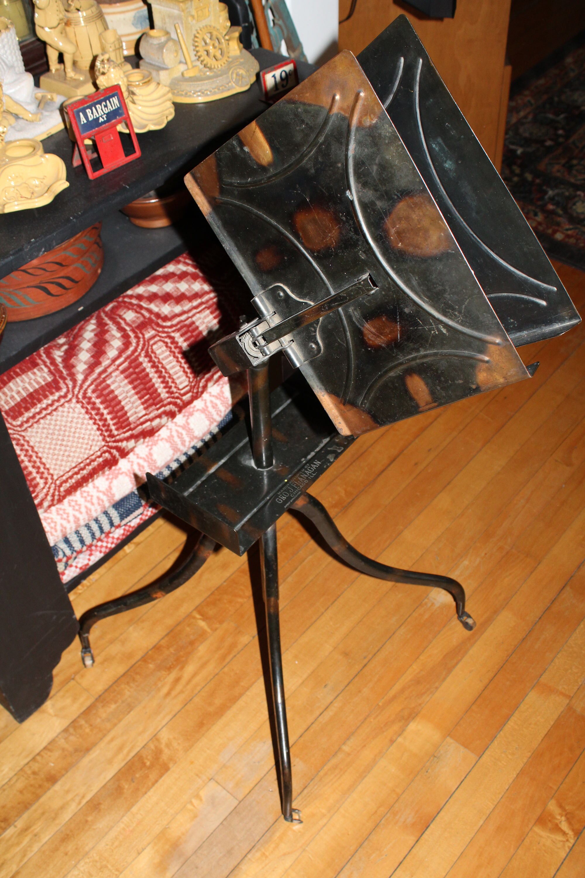 Antique Flanagan Book Stand Library Stand 1910s