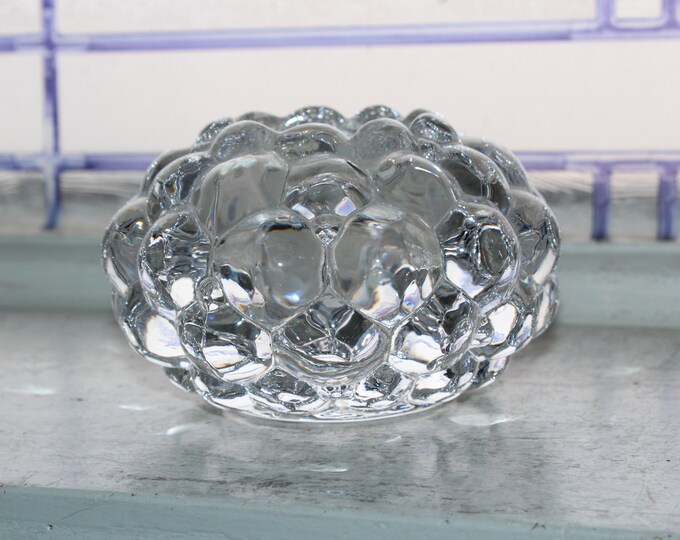 Vintage Orrefors Crystal Bubble Votive Candle Holder