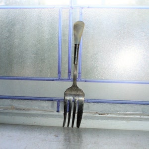 Antique Silverplate & Mother of Pearl Serving Fork