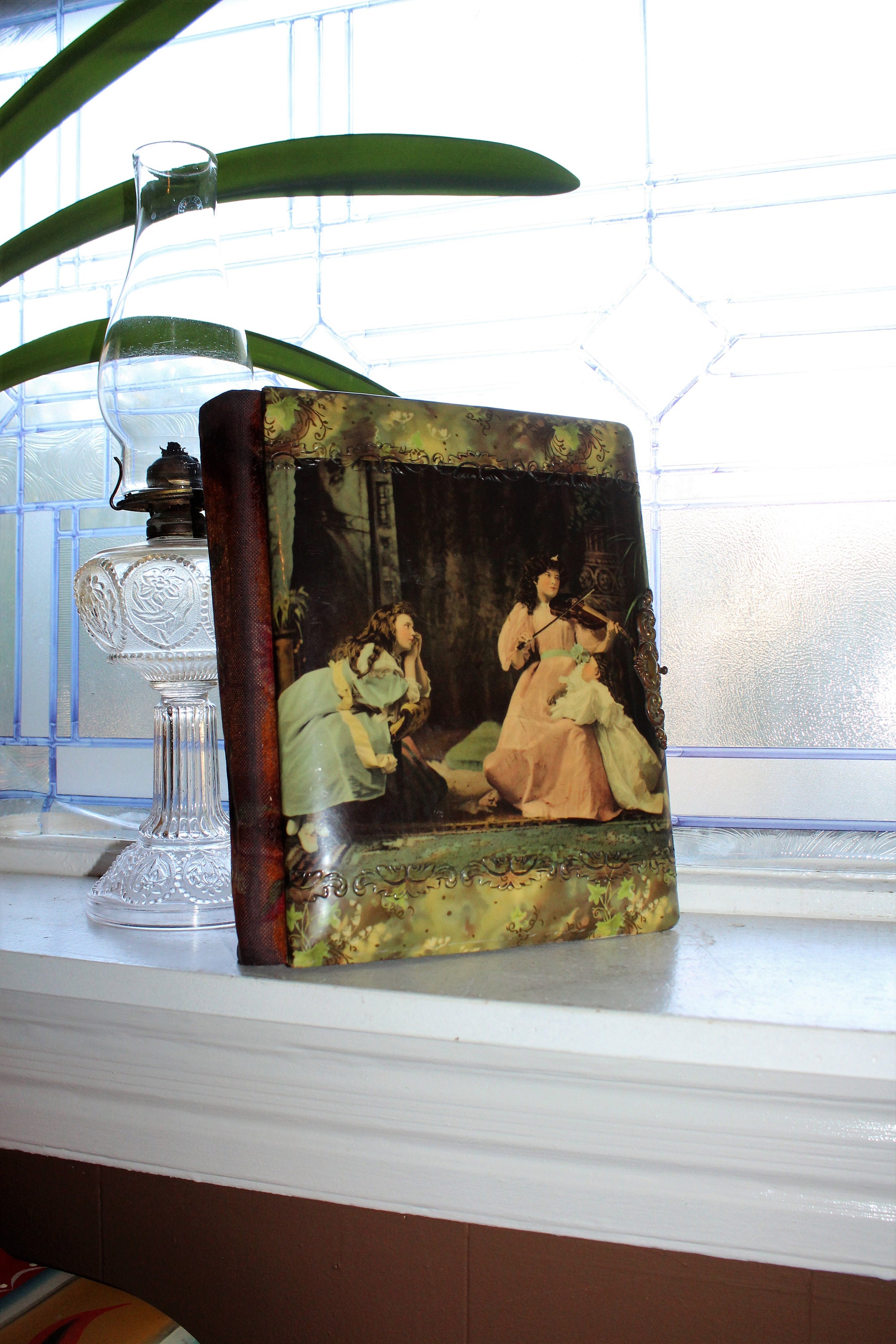Antique Photo Album for Cards & Tin Type Photographs 1800s
