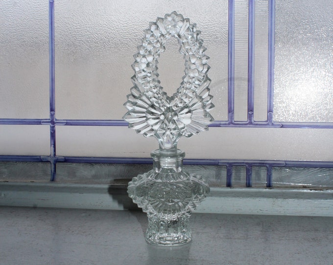 Large Vintage Glass Perfume Bottle