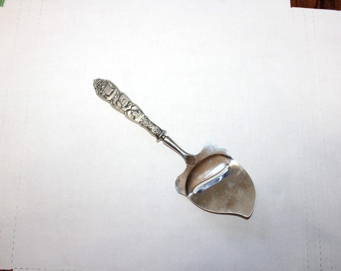 Vintage Norwegian Cheese Slicer Spor Norway with Viking Scenes