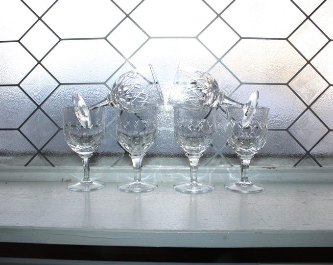 6 Crystal Wine Glasses Colette by Josair