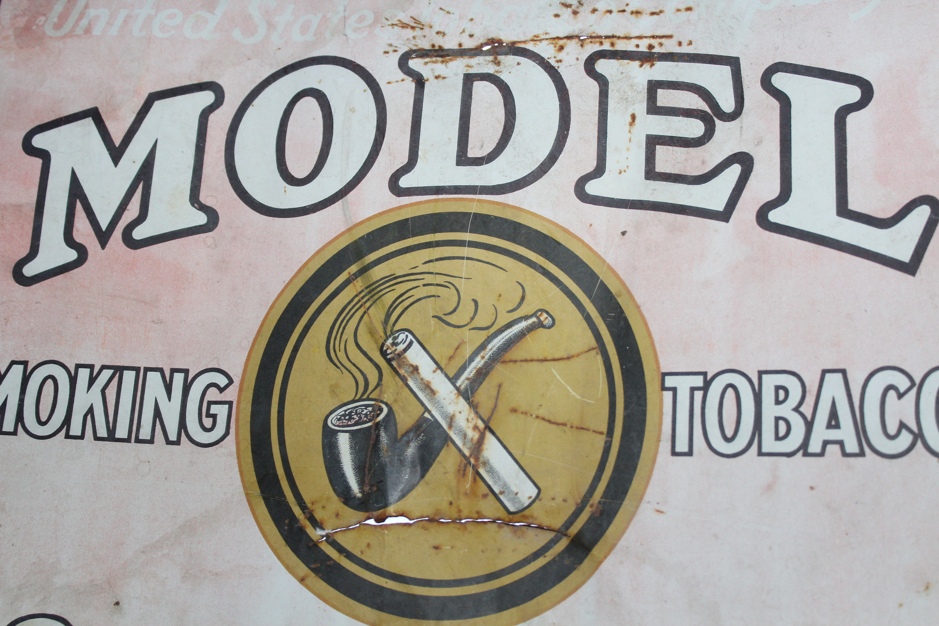 model tobacco sign Antique Tin Sign Model Tobacco