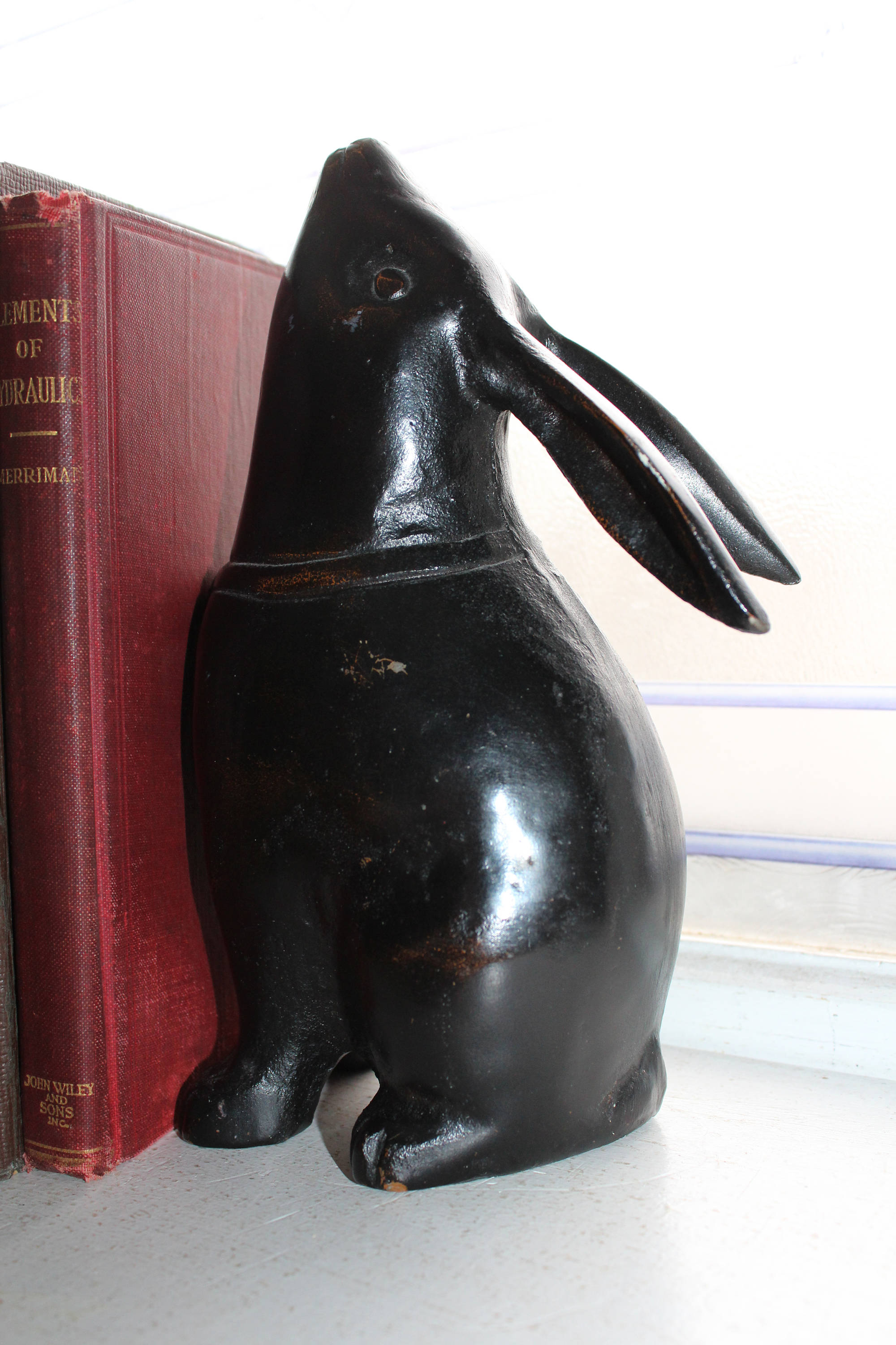 Vintage Bookends Bronze Rabbits Pair