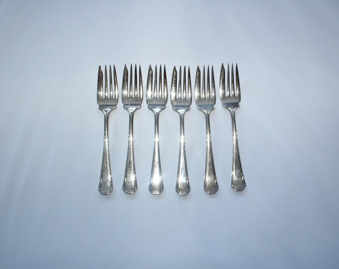 6 Athena 1856 R Wallace Silverplate Forks