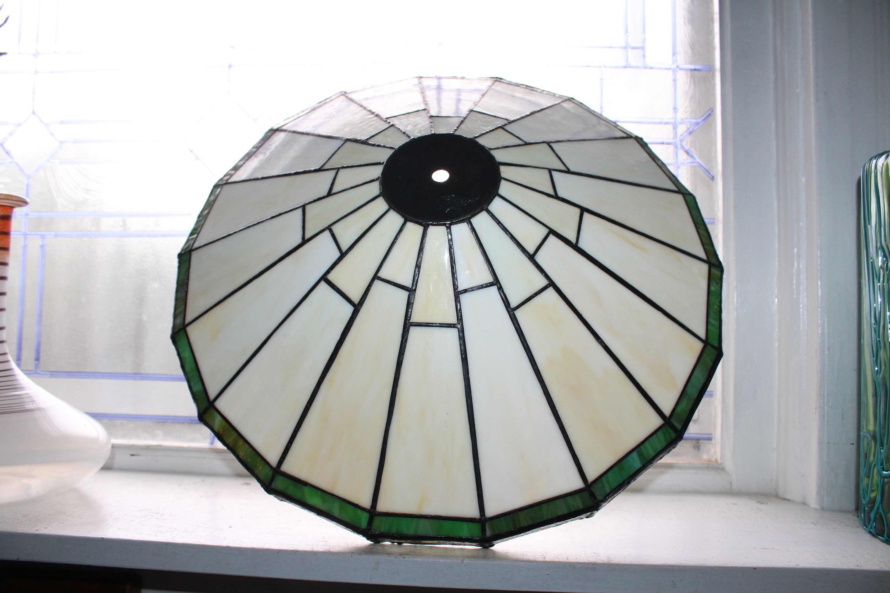 Vintage Mission Craftsman Style Stained Glass Lamp Shade 16