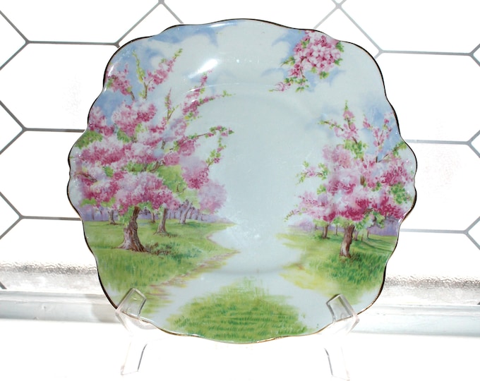 Vintage Royal Albert Blossom Time Square Handled Cake Plate