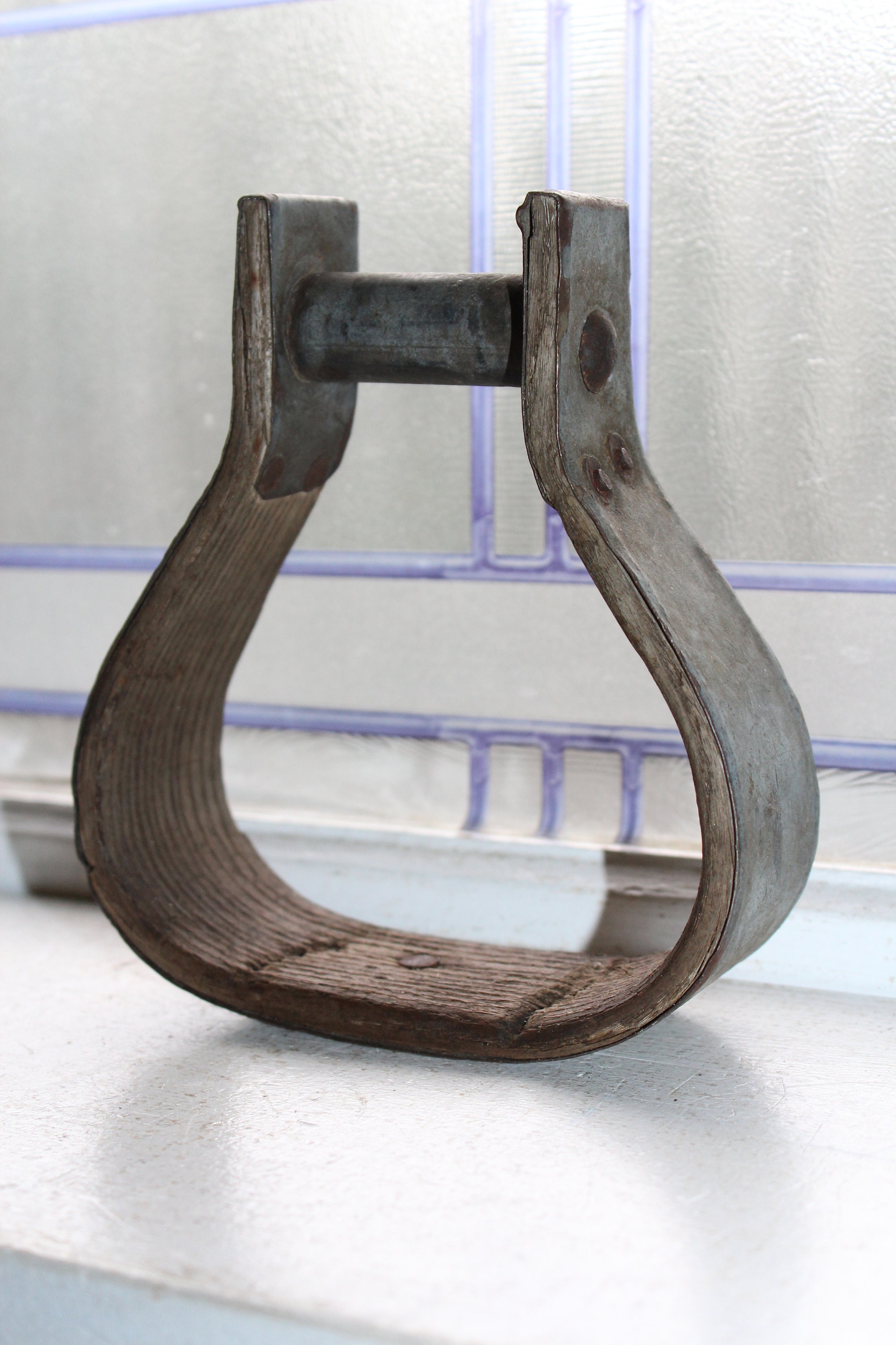 Antique Wooden Stirrup Country Western Decor