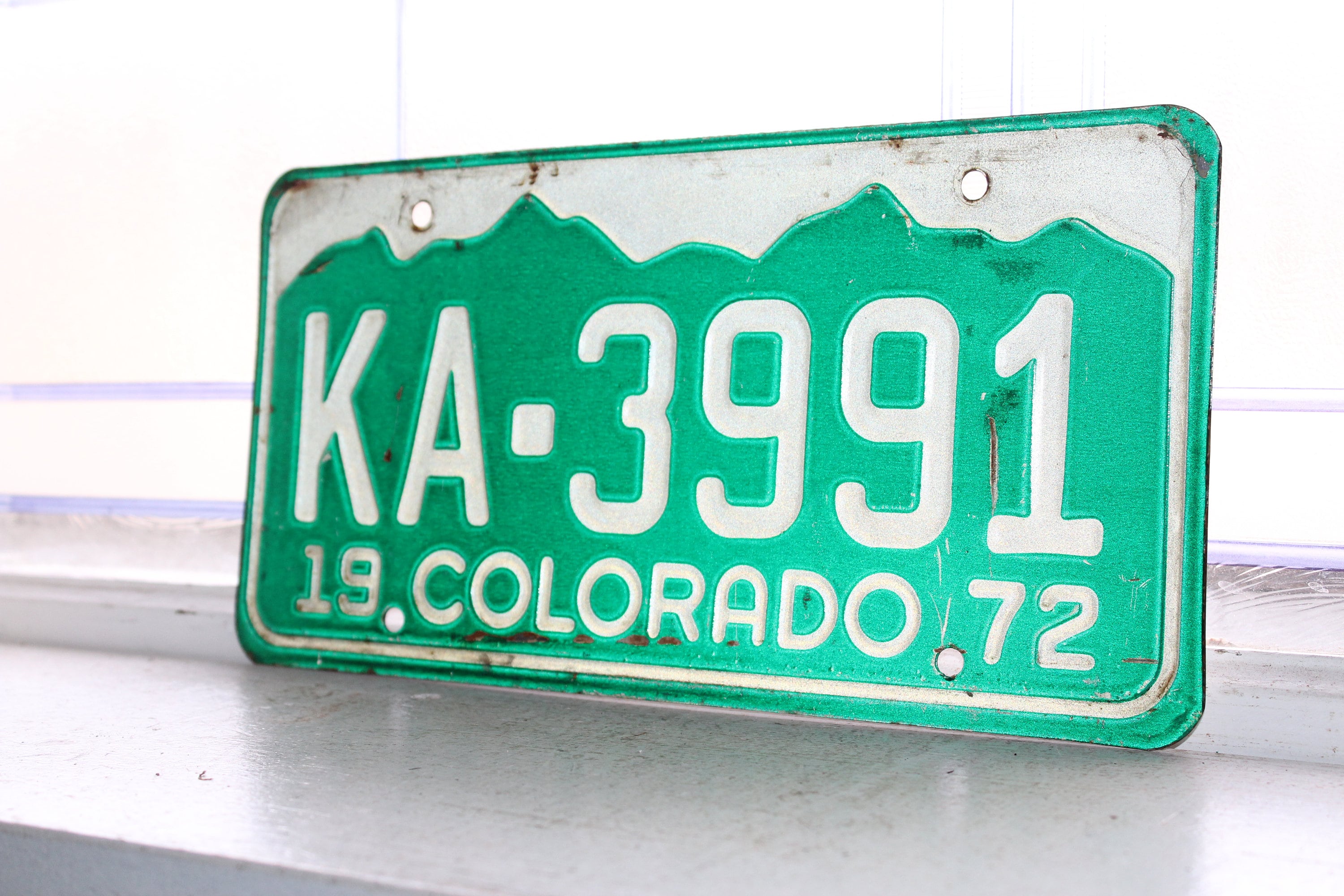 Vintage 1972 Colorado License Plate Man Cave Decor