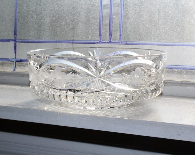 Elegant Vintage Cut Crystal Bowl