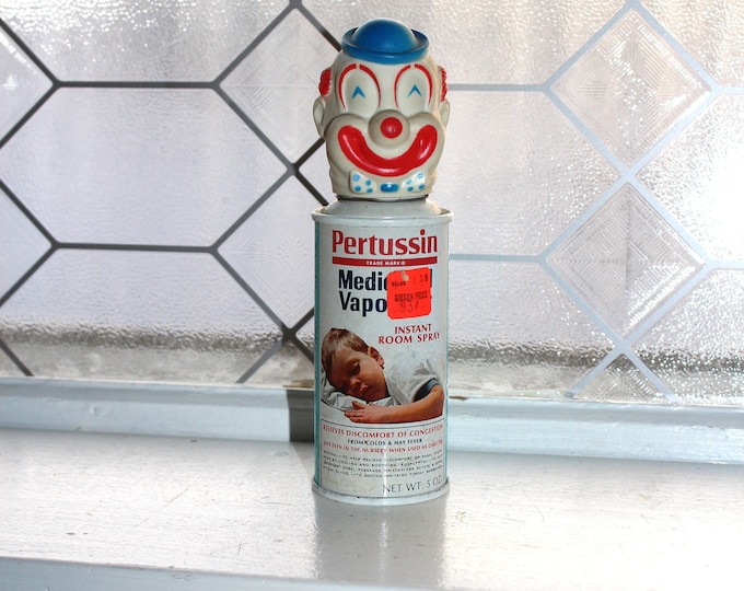 Vintage Pertussin Medicated Vaporizer Bottle with Clown Puppet