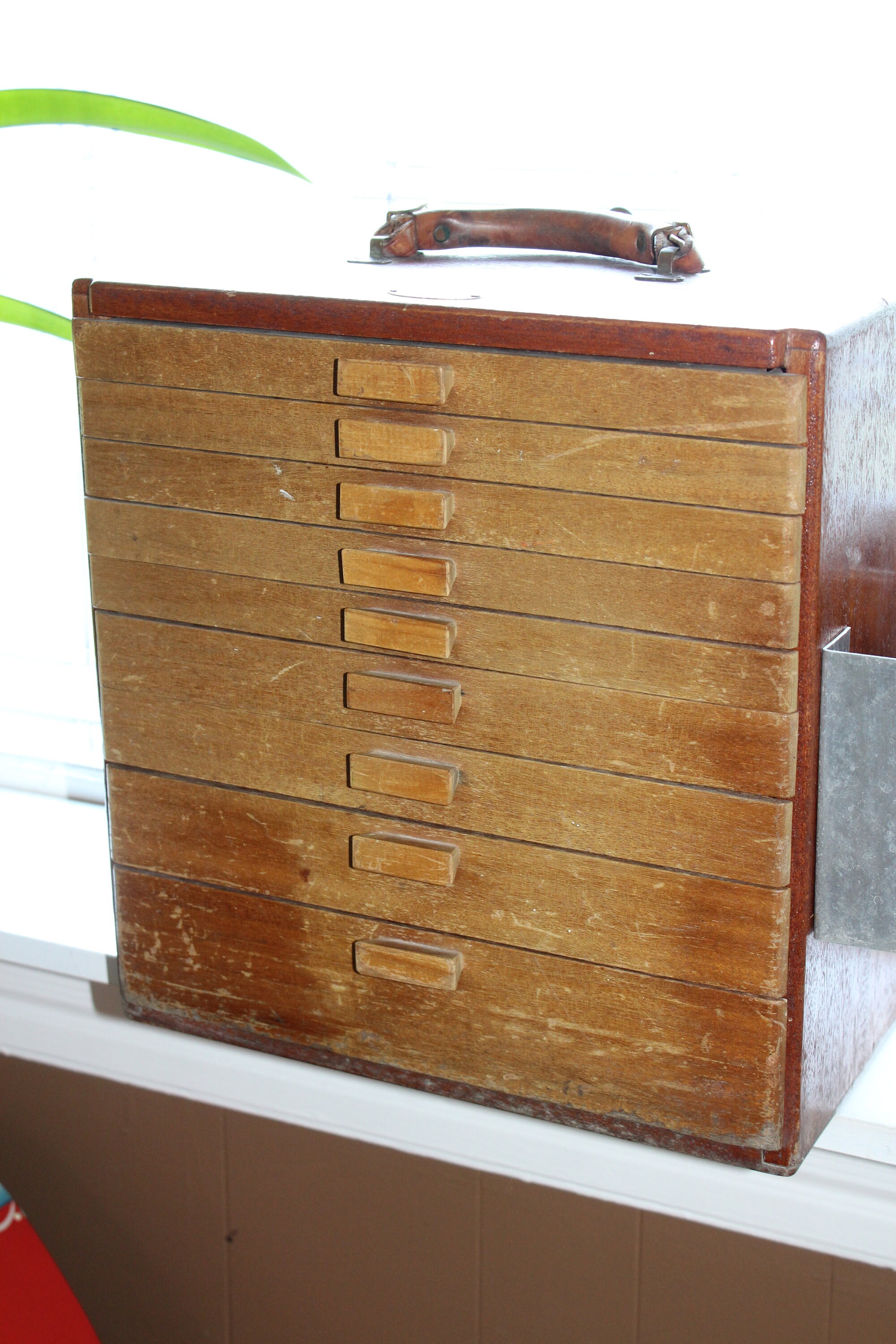 Vintage Wood Dental 9 Drawer Guy Mfg 1940s