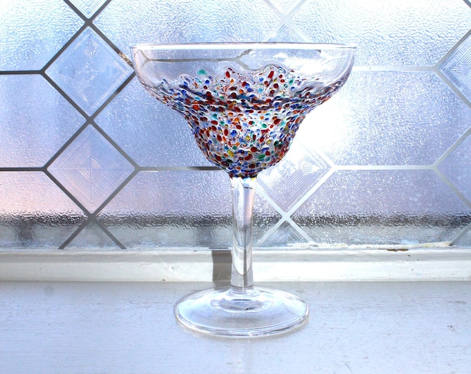 Vintage Pier 1 Confetti Margarita Glass