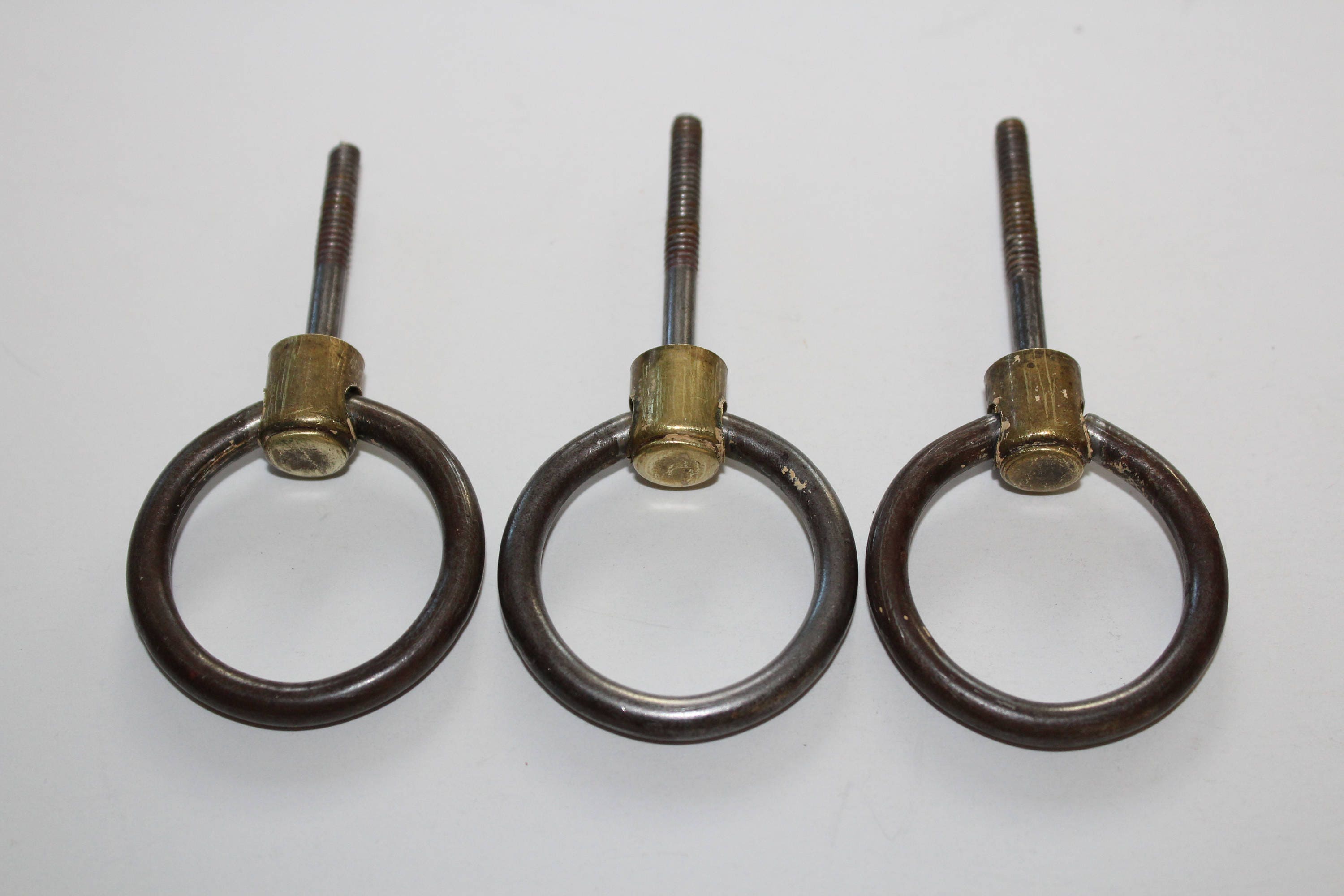 3 Vintage Drawer Ring Pulls