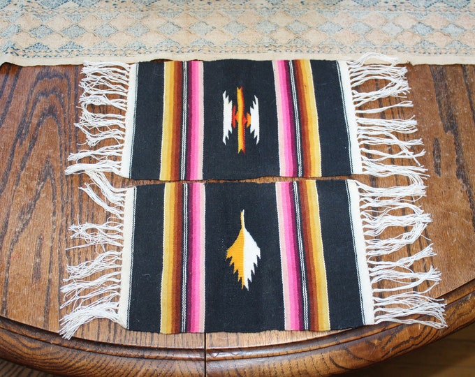 2 Vintage Small Table Cloths Southwestern Decor