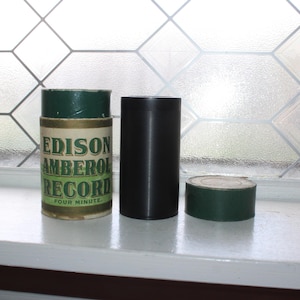 Antike Edison Amberol Zylinder Schallplatte 1021 So So Polka Xylophon Duett