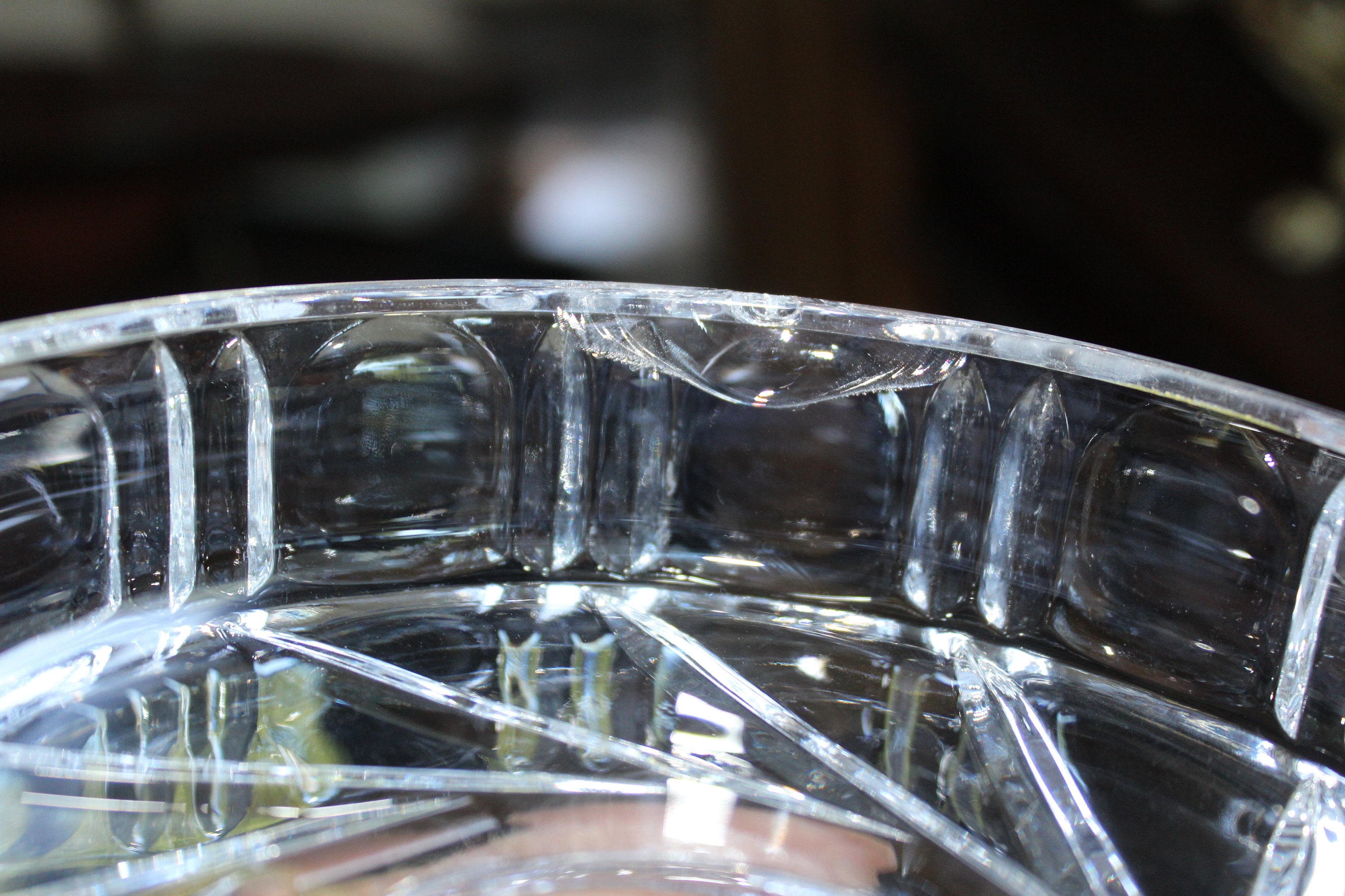 Vintage Crystal Ice Bucket with Lid