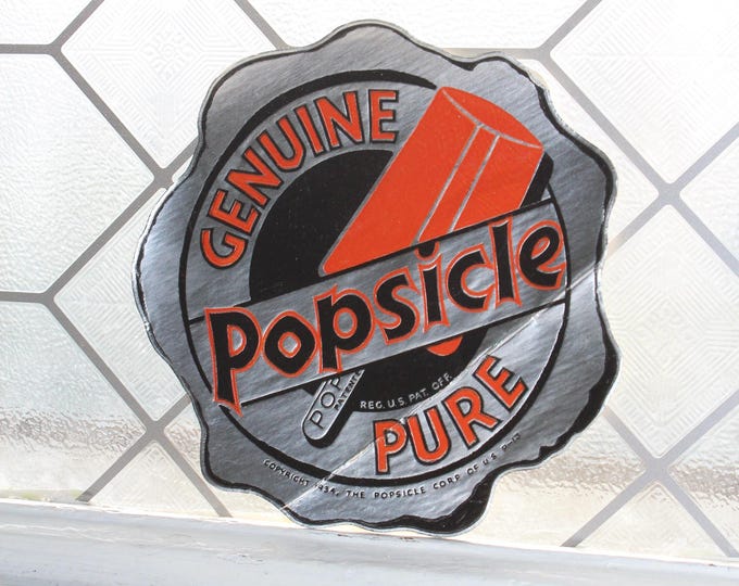 Vintage 1930s Popsicle Sign Decal Sticker 6 Inch