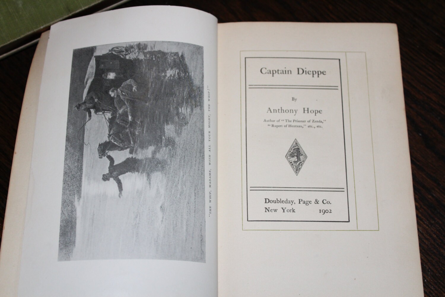 Antique 1902 Book Captain Dieppe By Anthony Hope