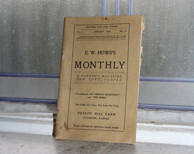 E W Howe's Monthly Farmer's Magazine for Town People January 1912