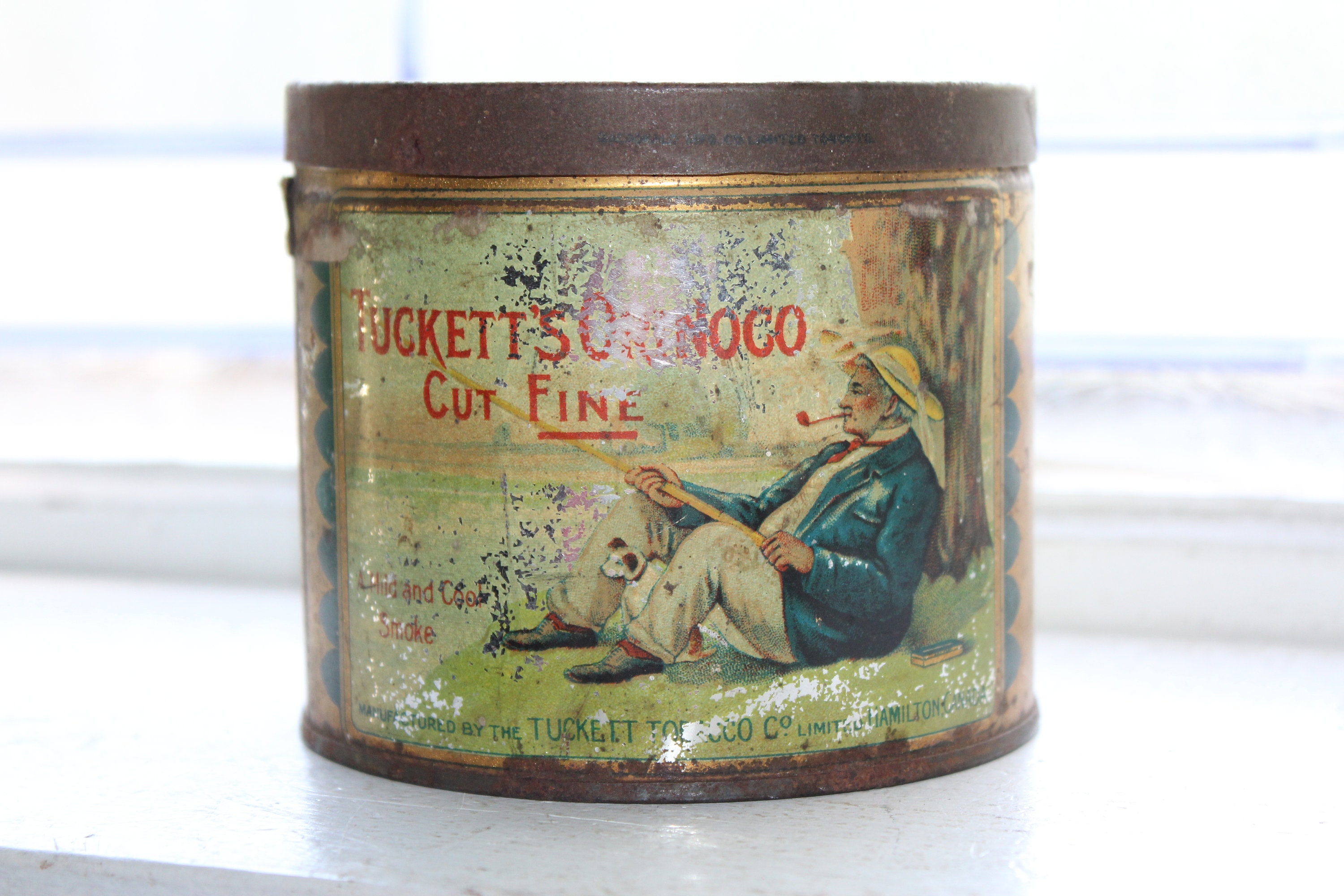 orinoco tobacco Antique Tucketts Orinoco Tobacco Tin 1920s