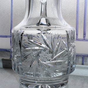Elegant Cut Crystal Pitcher Vintage Tableware - Etsy