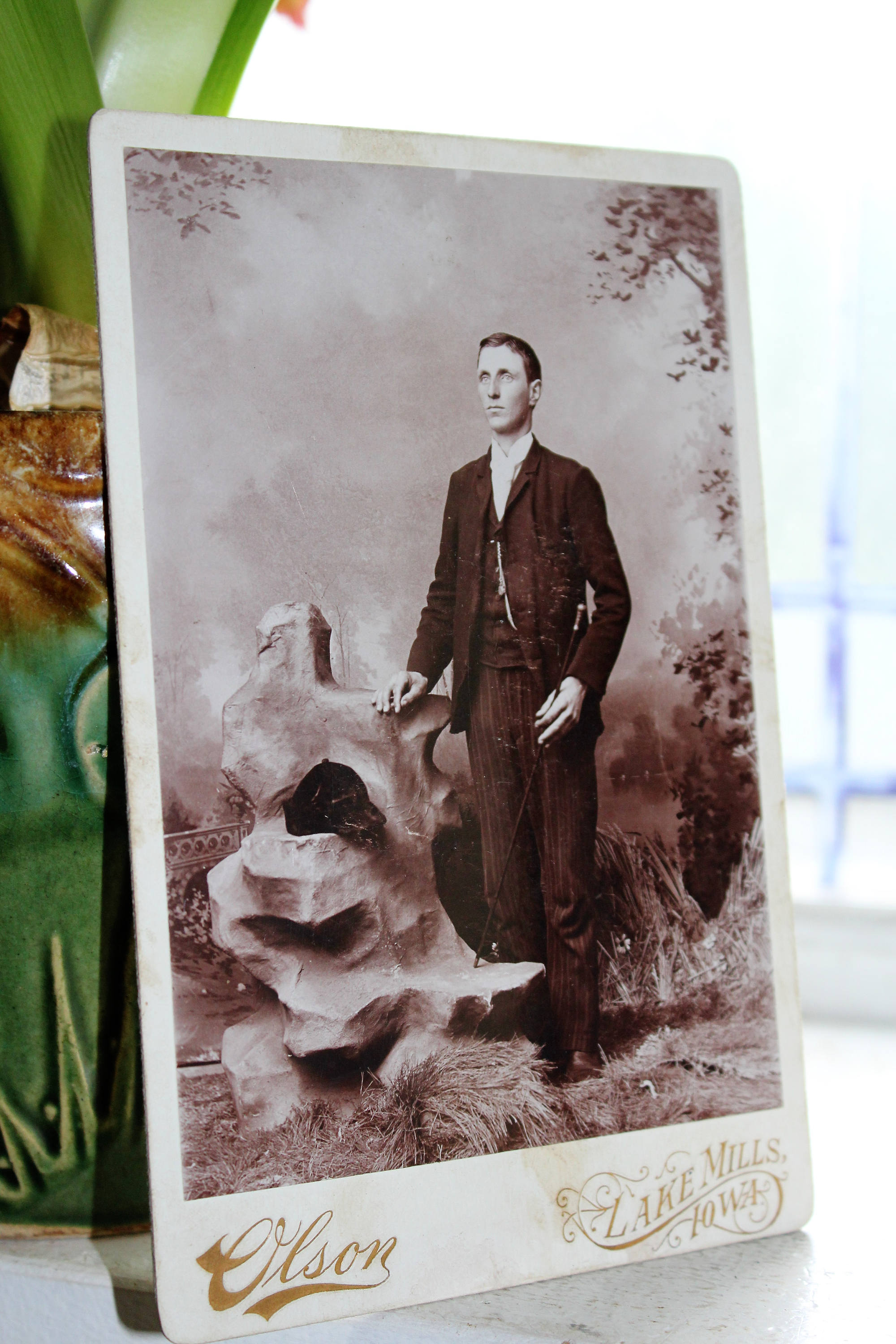 Antique Card Photograph Handsome Young Victorian Man