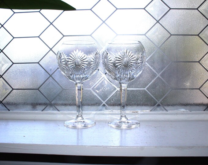2 Waterford Crystal Millennium Health Balloon Wine Glasses