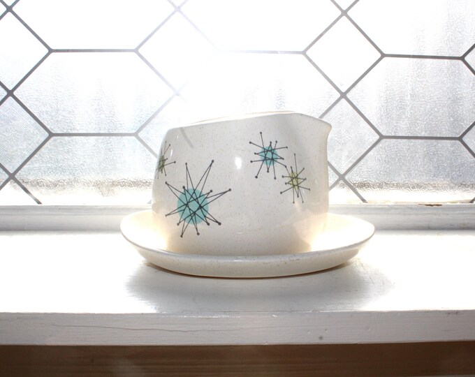 Franciscan Starburst Gravy Boat Vintage Mid Century Atomic 1950s