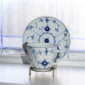 Vintage Bing and Grondahl Cup and Saucer Blue Traditional