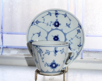 Vintage Bing and Grondahl Cup and Saucer Blue Traditional