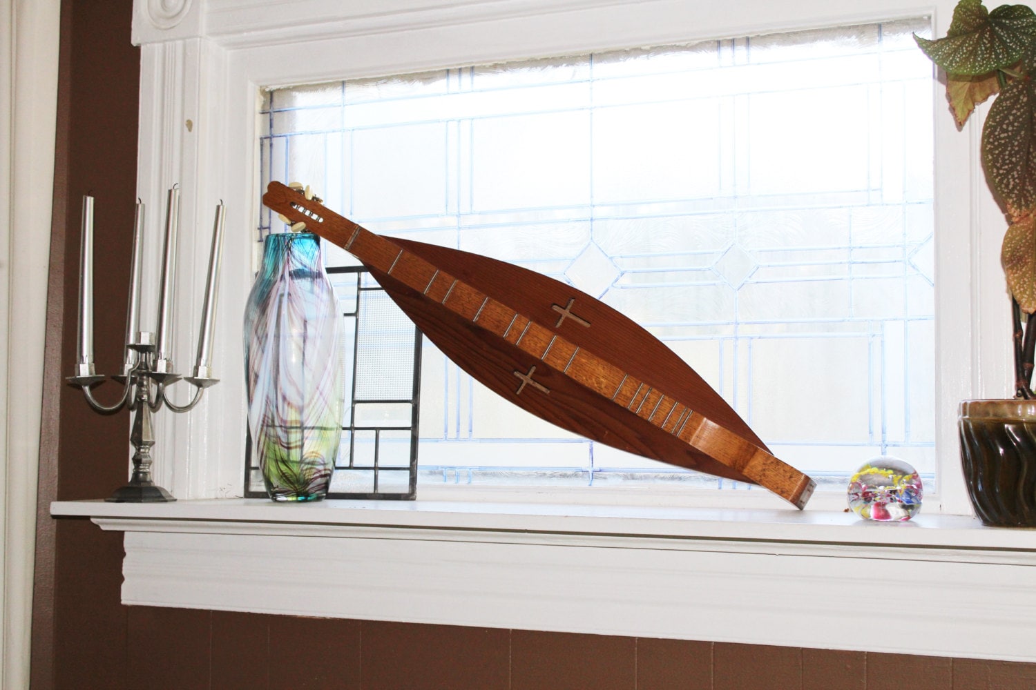 Vintage Dulcimer Handmade Wooden Folk Art Mountain Music