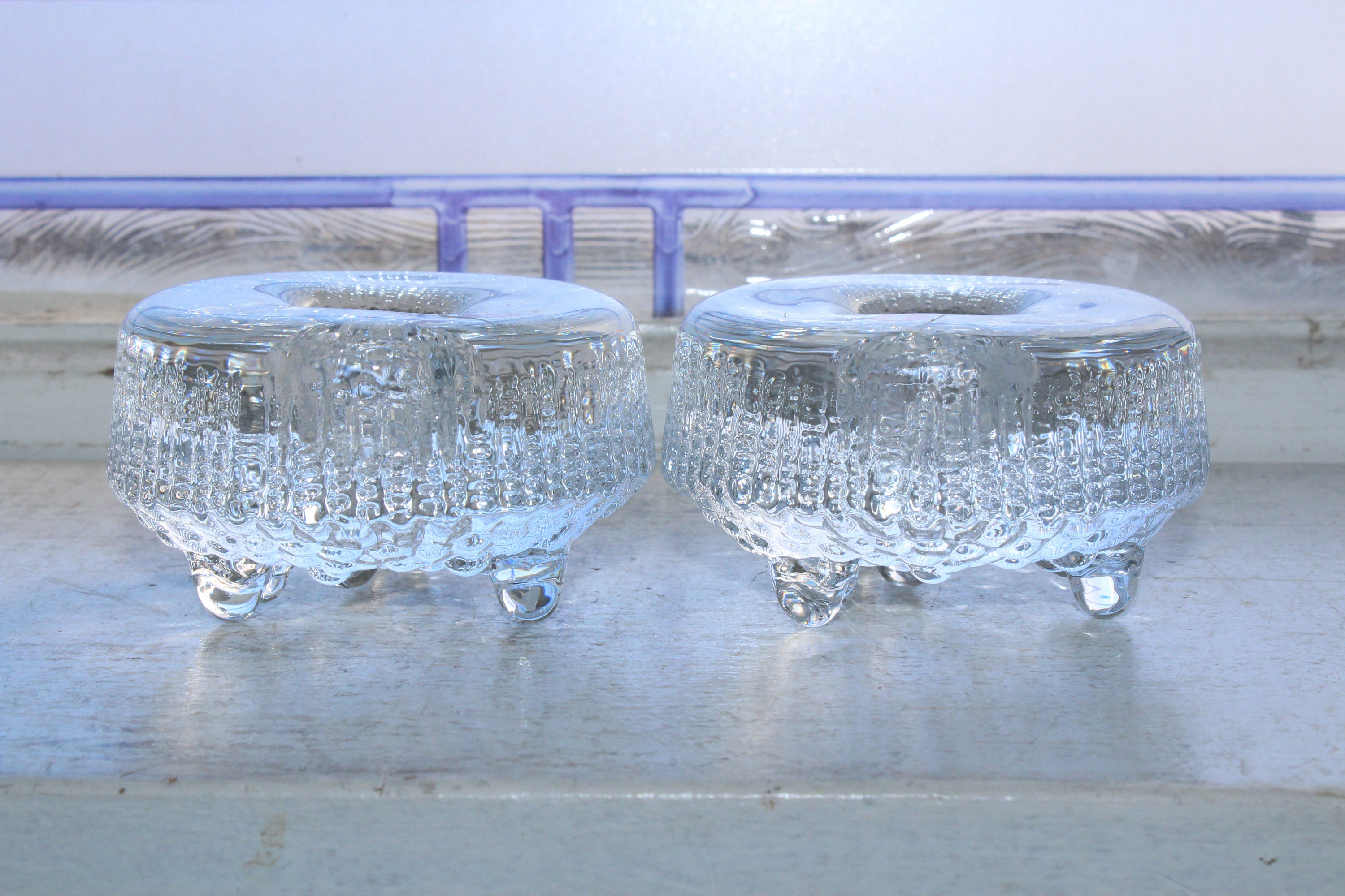 Iittala Candlestick Holders Pair Finnish Modern Design